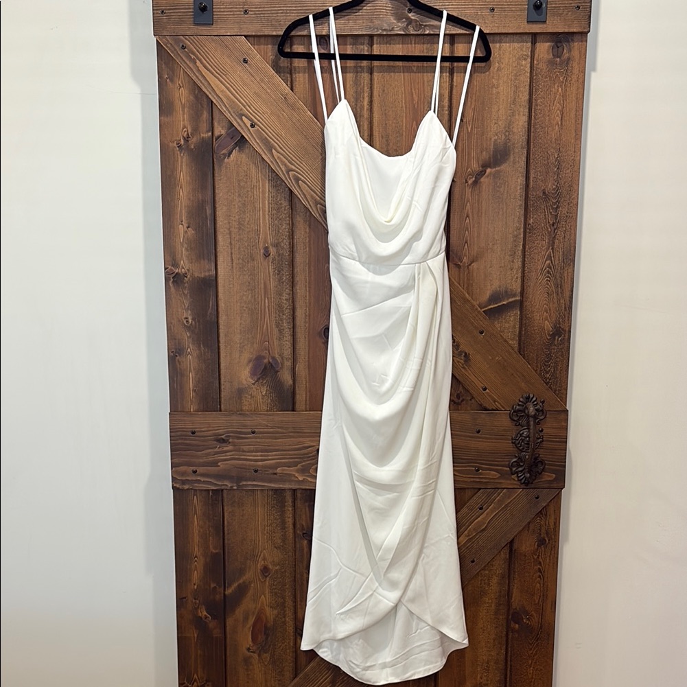 Shona Joy Lace Up Cowl Maxi Dress